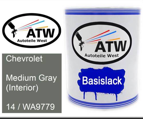 Chevrolet, Medium Gray (Interior), 14 / WA9779: 1L Lackdose, von ATW Autoteile West.